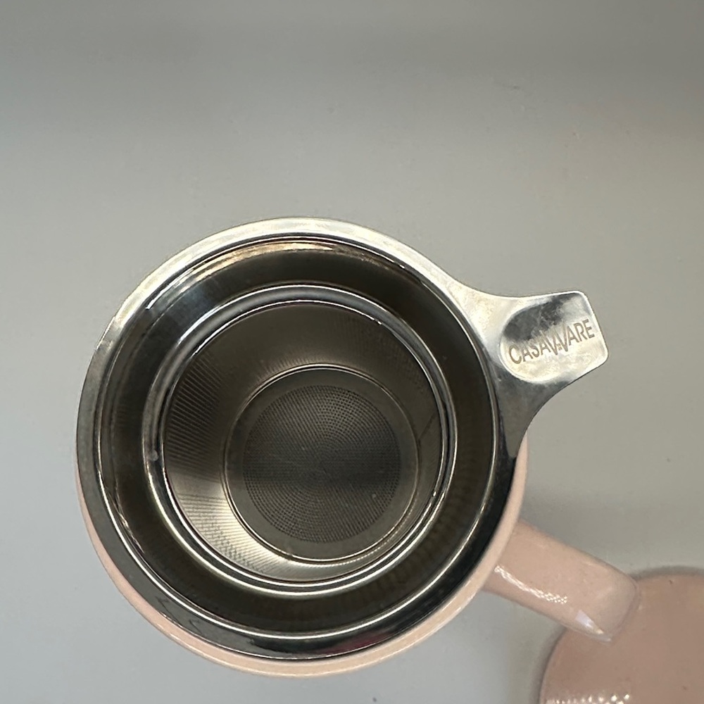 🩷 Pink Ceramic Mug Set with Stainless Steel Tea Infuser and Matching Lid (S) - Picture 7 of 15